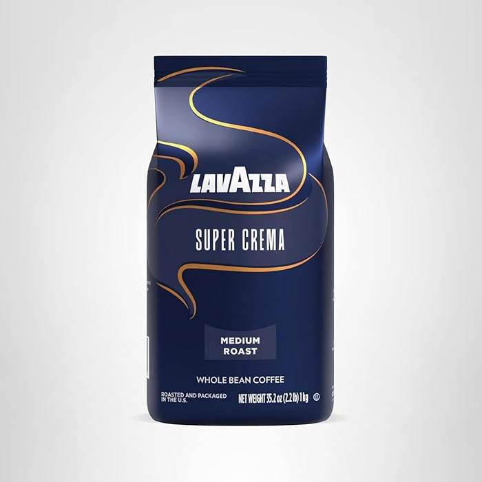 Lavazza Super Crema Whole Bean Coffee, Medium Espresso Roast, Arabica and Robusta Blend, 2.2 lb B... | Amazon (US)