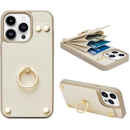 LAMEEKU Wallet Case Compatible with iPhone 14 Pro Max, Leather Case with Card Holder, 360°Rotation R | Amazon (US)