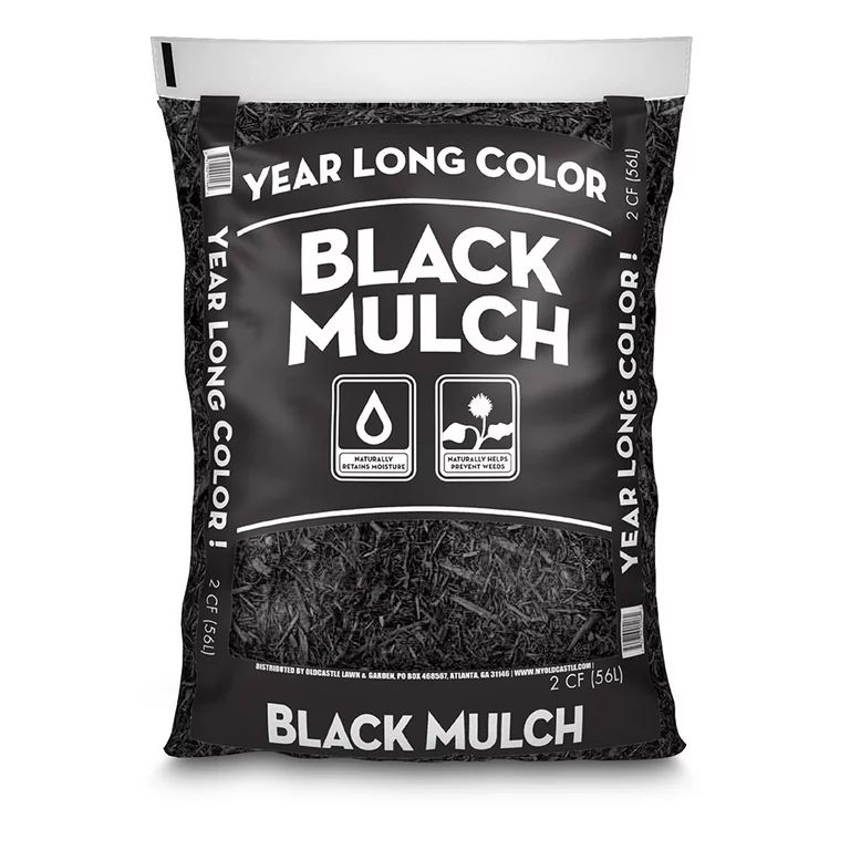 Year Long Color Mulch Black, 2 CF | Walmart (US)