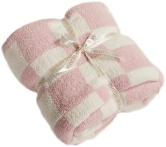 MIDO HOUSE Microfiber Throw Blanket Ultra-Soft Fuzzy Bed Blanket Reversible Knitted Checkerboard ... | Amazon (US)