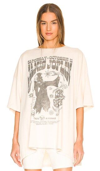 Janis Joplin Poster Tee in Sand | Revolve Clothing (Global)