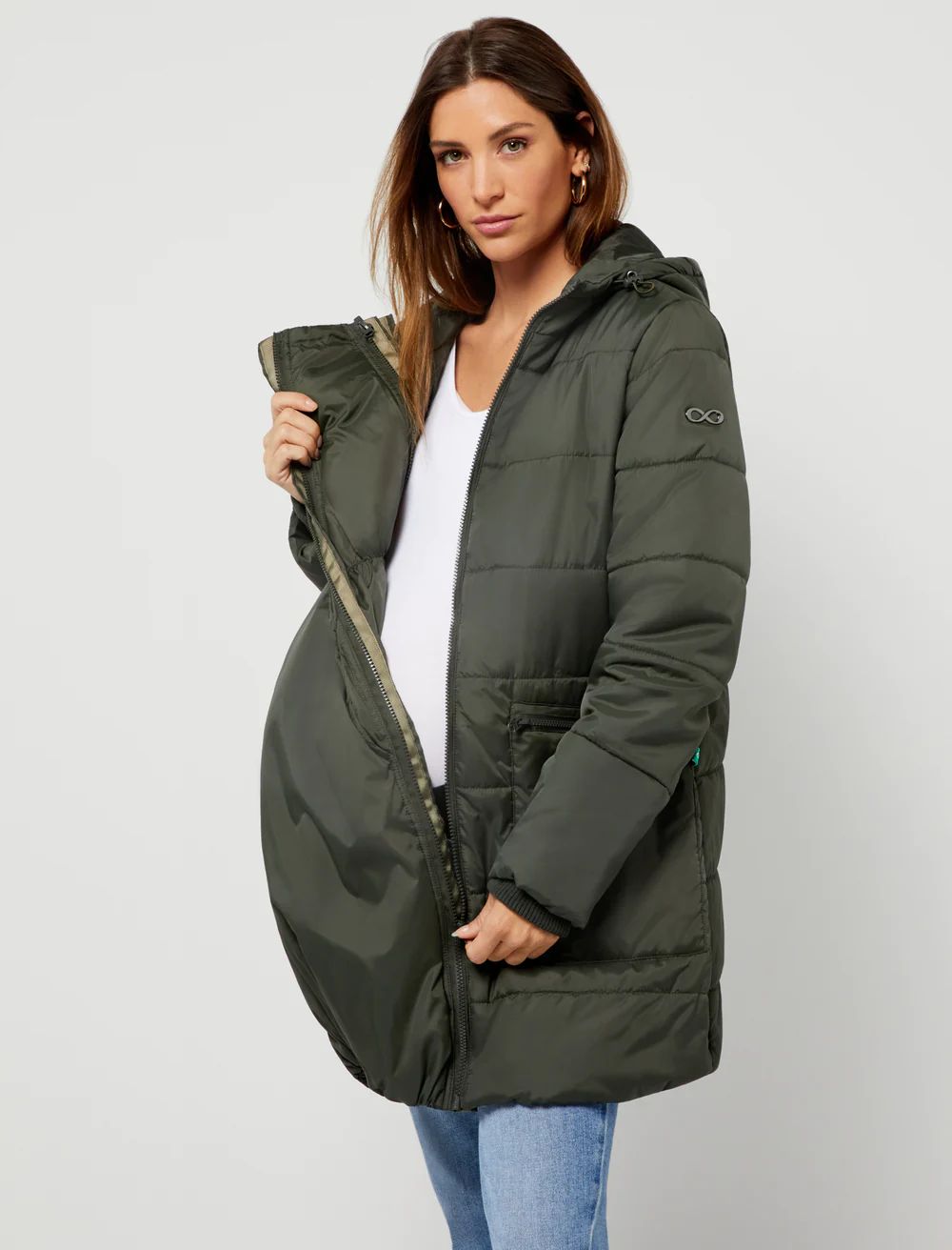 Modern Eternity Gianna 3-in-1 Maternity Hybrid Puffer Jacket | A Pea In The Pod
