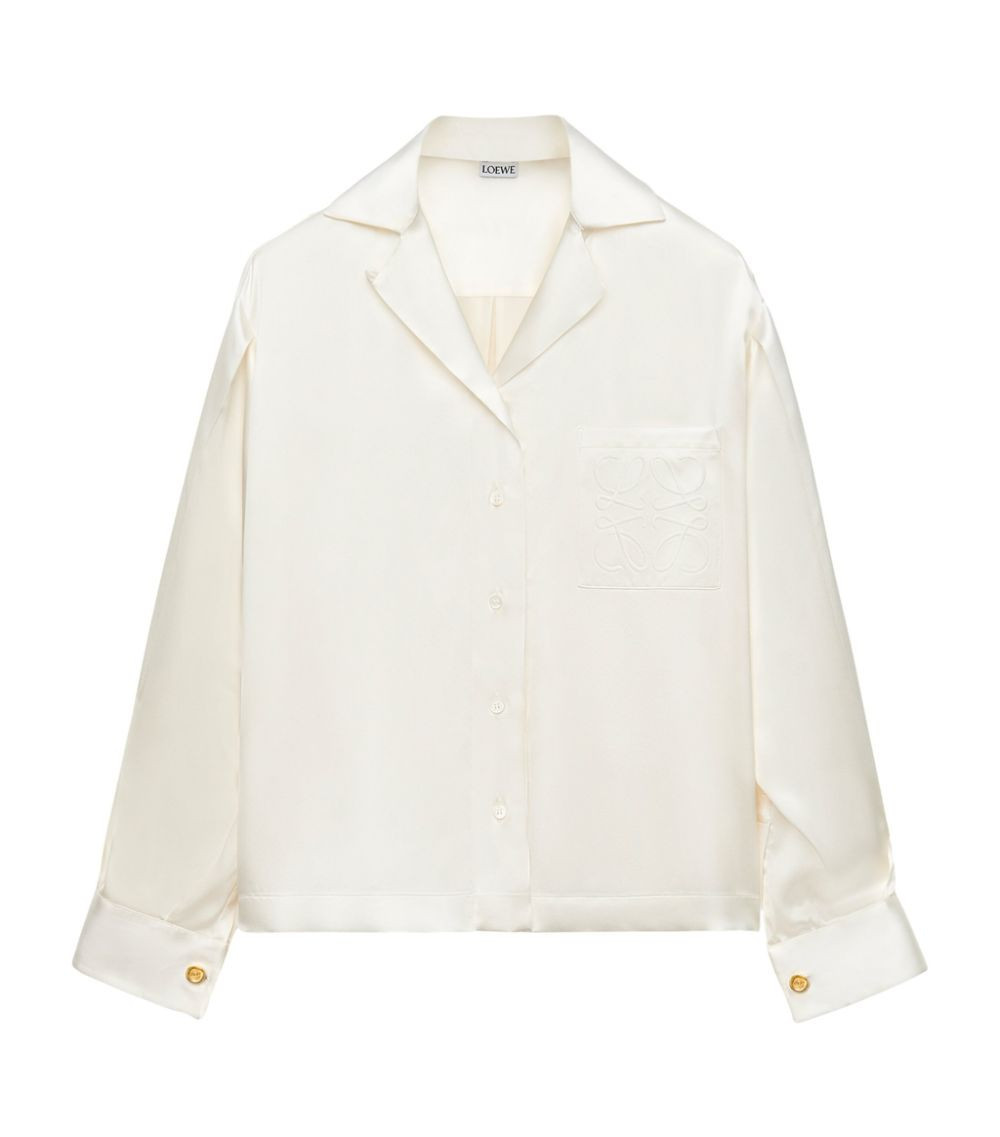 Silk Anagram-Detail Pyjama Shirt | Harrods