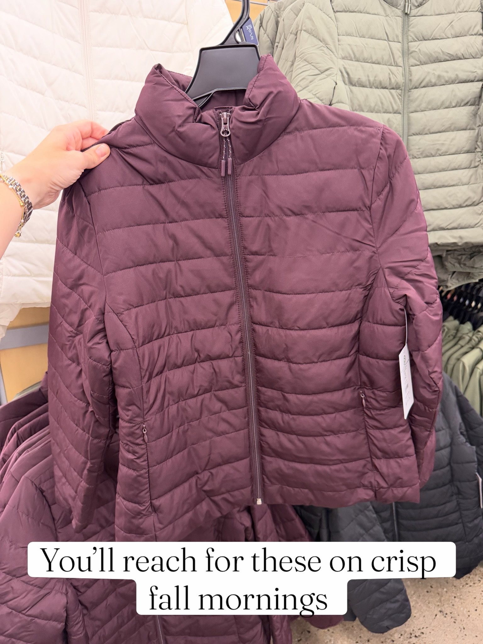 Walmart puffer jackets, lots of colors. Fit is tts, I’m a medium in these. #walmartfashion