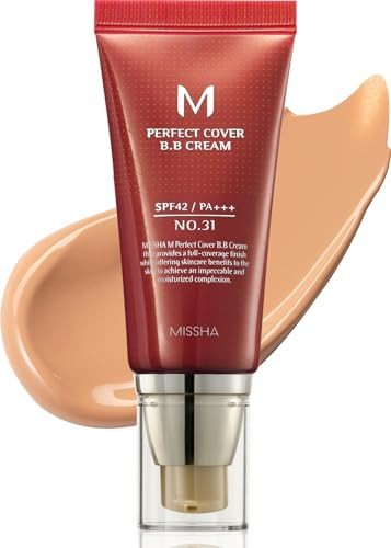 MISSHA M Perfect Cover BB Cream No 31.Golden Beige - Medium/Tan with Neutral Undertone SPF 42 PA +++ 1.69 Fl Oz - Tinted Moisturizer with SPF | Amazon (US)