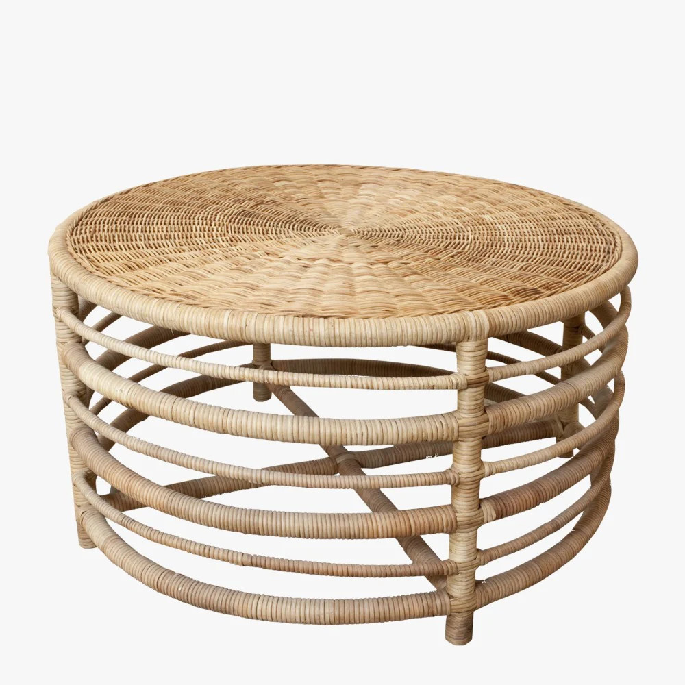 Montauk Natural Rattan Coffee Table | Dear Keaton