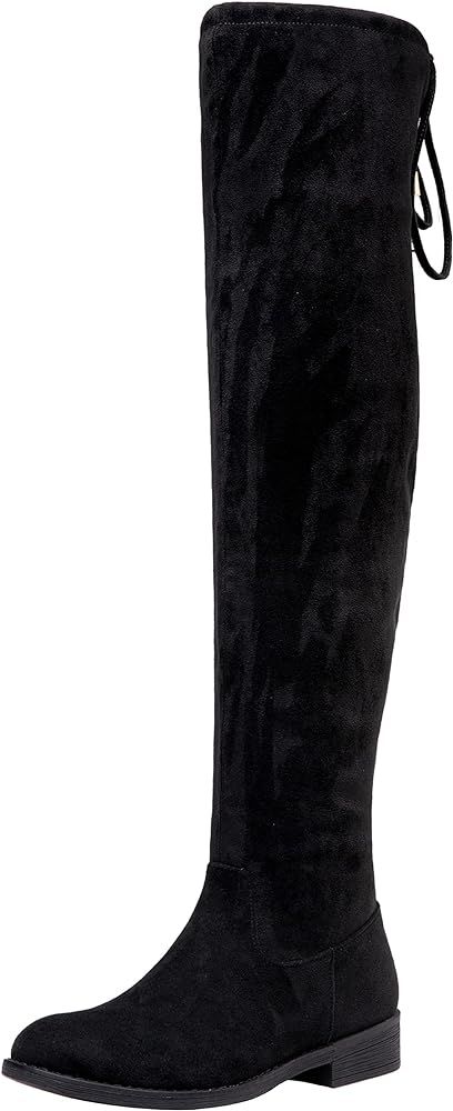 Vepose Women's 998 Suede Over the Knee High Boots Low Flat Heel Thigh High Boots for Women | Amazon (US)