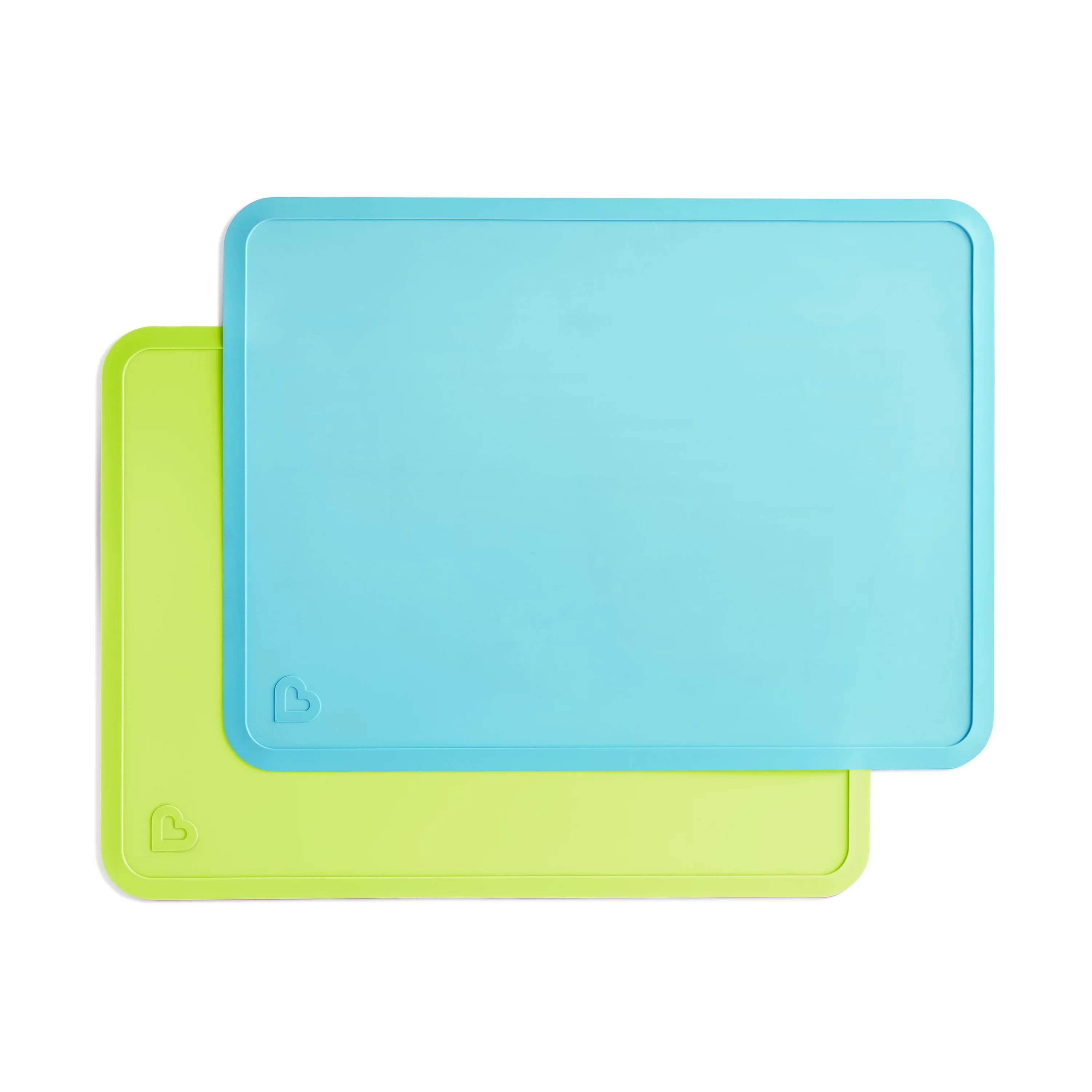 Munchkin Spotless Silicone Toddler Placemats, BPA-Free, Blue/Green, 2 Count | Walmart (US)