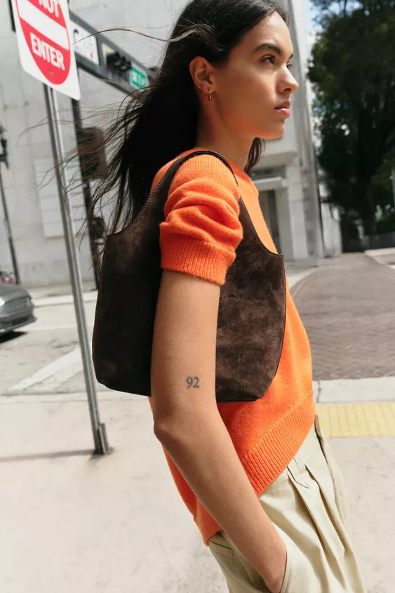 LEATHER MINI SHOPPER BAG | Zara US