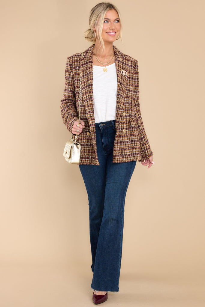 Never Felt Better Brown Multi Tweed Coat | Red Dress 