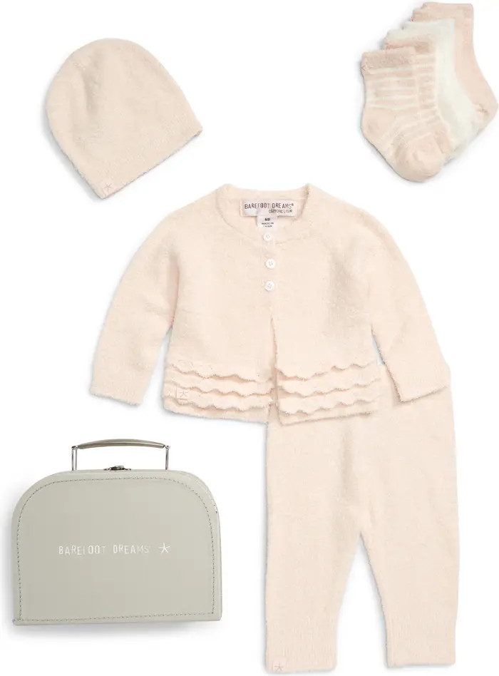 CozyChic® Lite Heirloom Cardigan, Pants, Socks, Beanie & Suitcase Set | Nordstrom