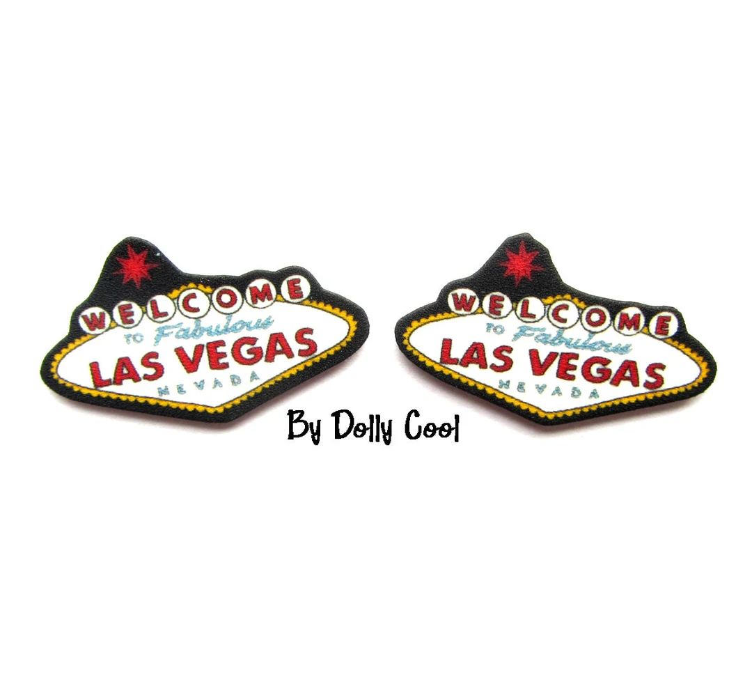 Las Vegas Sign Earrings by Dolly Cool - Etsy | Etsy (US)