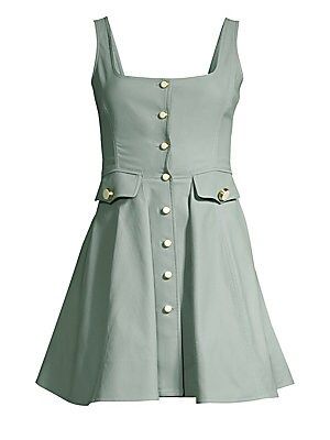 Nena Button-Front A-Line Dress | Saks Fifth Avenue