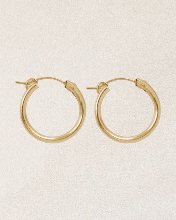 Positano Hoop Earrings - Gold Filled Hoop Earrings - Simple Gold Hoops - Small Hoop Earrings - Th... | Etsy (US)