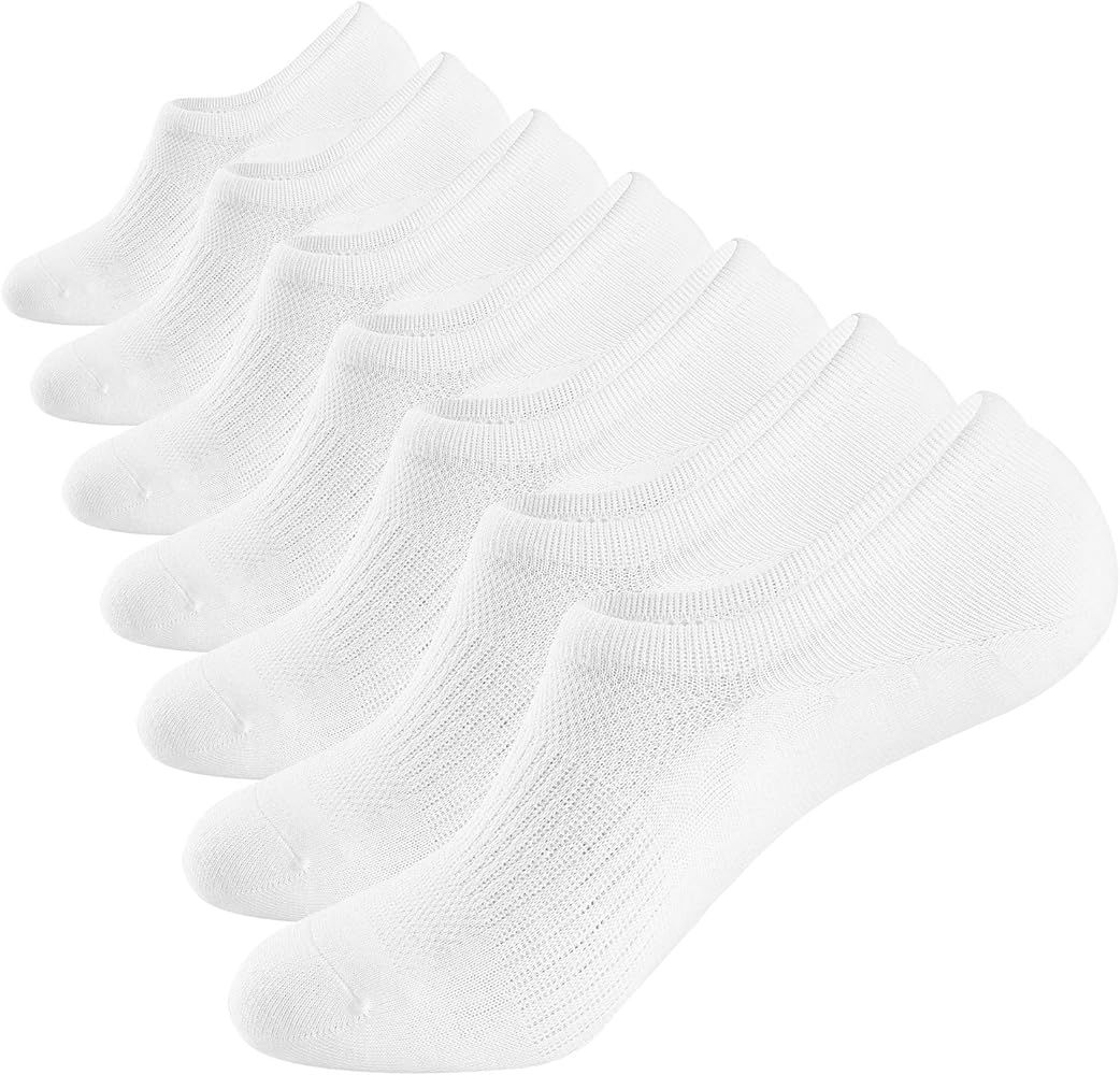 WANDER No Show Socks Mens 7/8 Pair Cotton Thin Non Slip Low Cut Men Invisible Sock 6-8/9-11/12-14 | Amazon (US)
