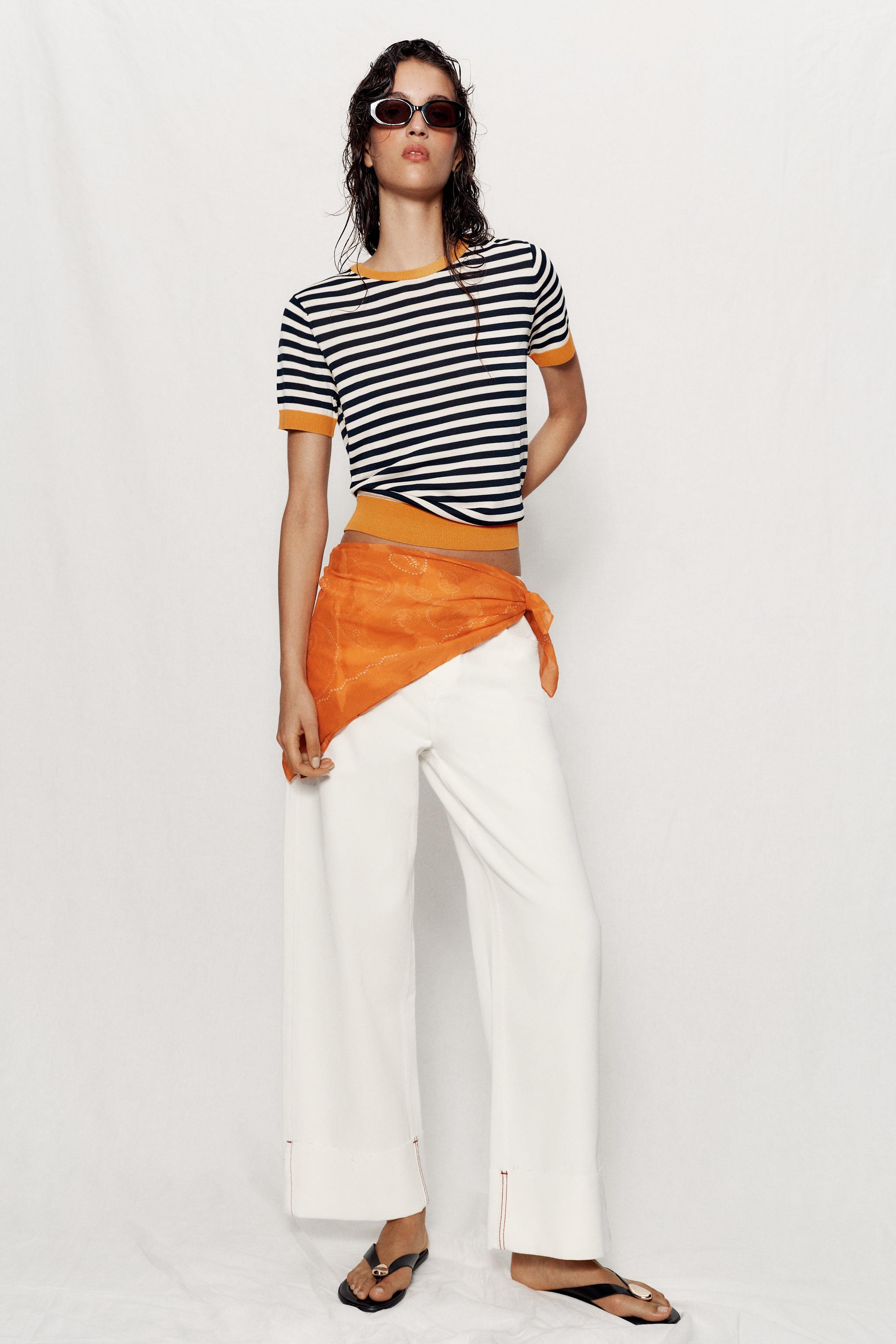 STRIPED KNIT TOP | Zara UK