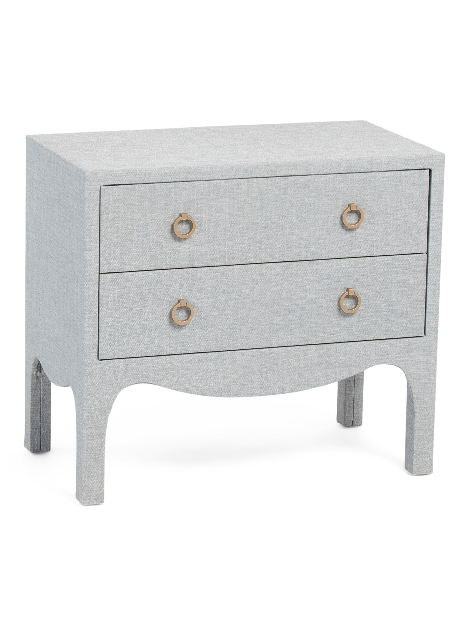 2 Drawer Linen Wrapped Side Table | TJ Maxx