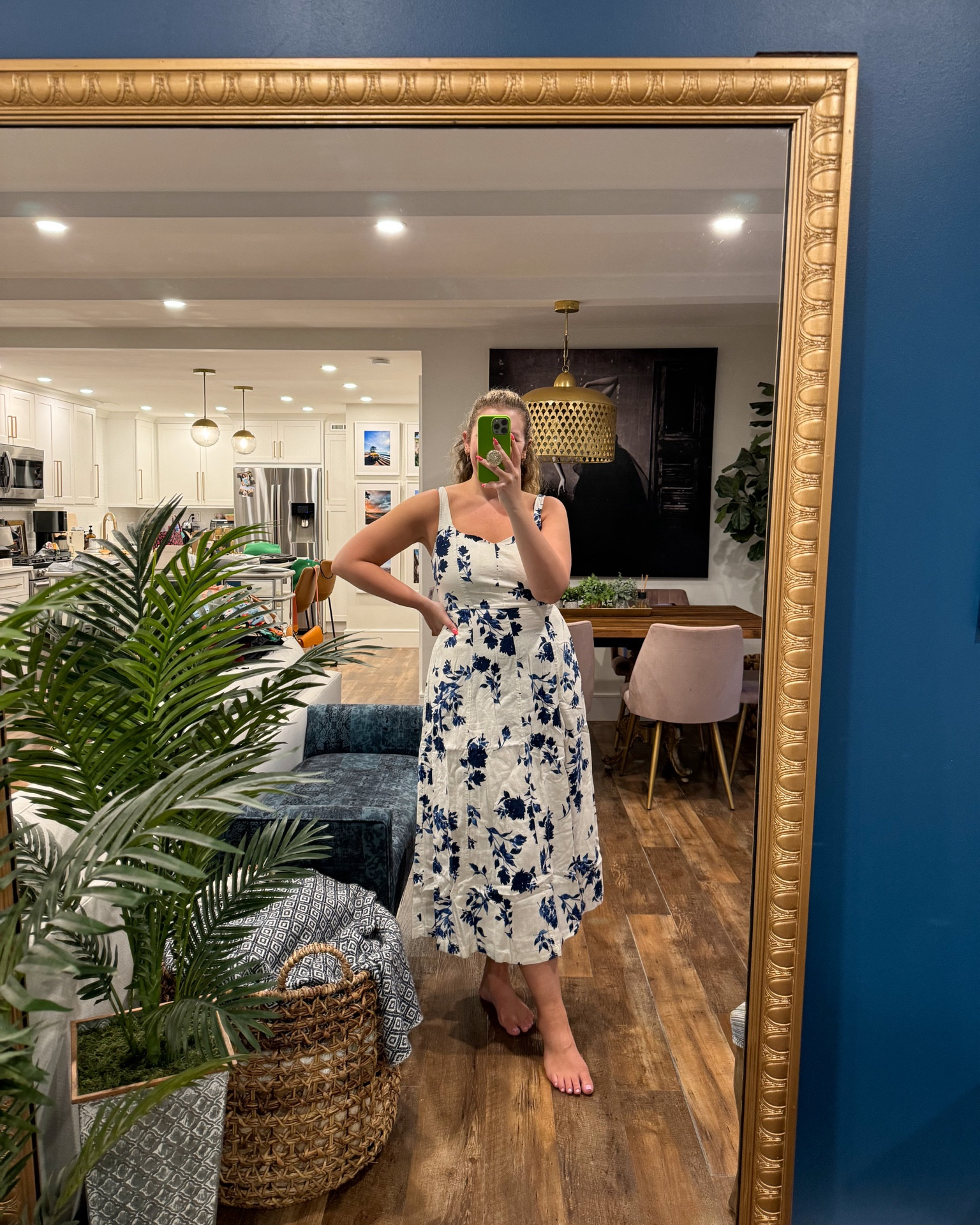 Old navy summer midi dress, wearing a medium long 

#LTKStyleTip #LTKMidsize #LTKSeasonal