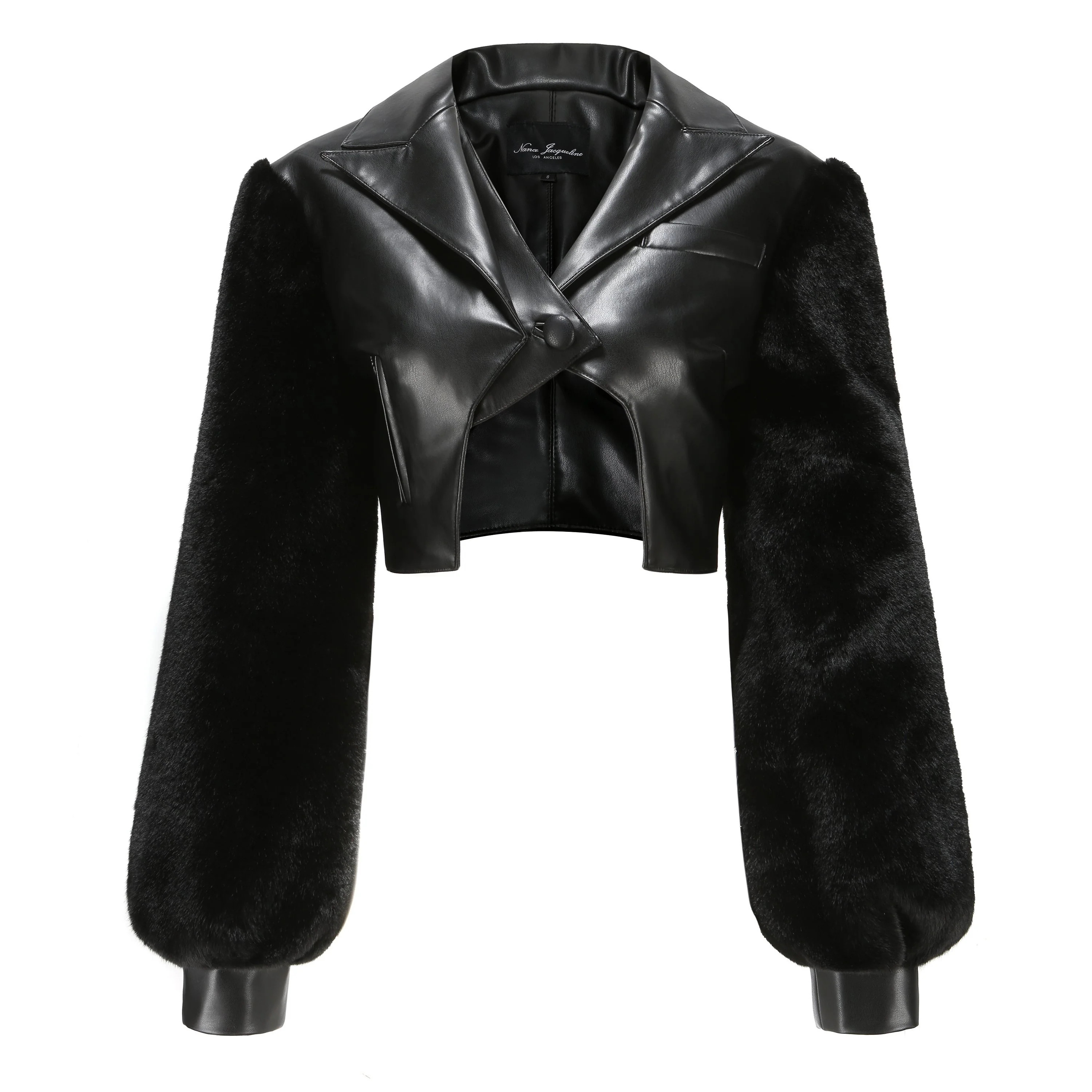 Josie Black Fur Jacket | Nana Jacqueline Designer Wear | Nana Jacqueline