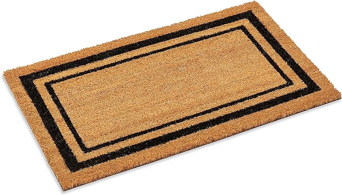 Kempf Double Border Coco Coir Mat, Rubber Vinyl Backing, Great for Double Doors, Indoor Outdoor E... | Amazon (US)