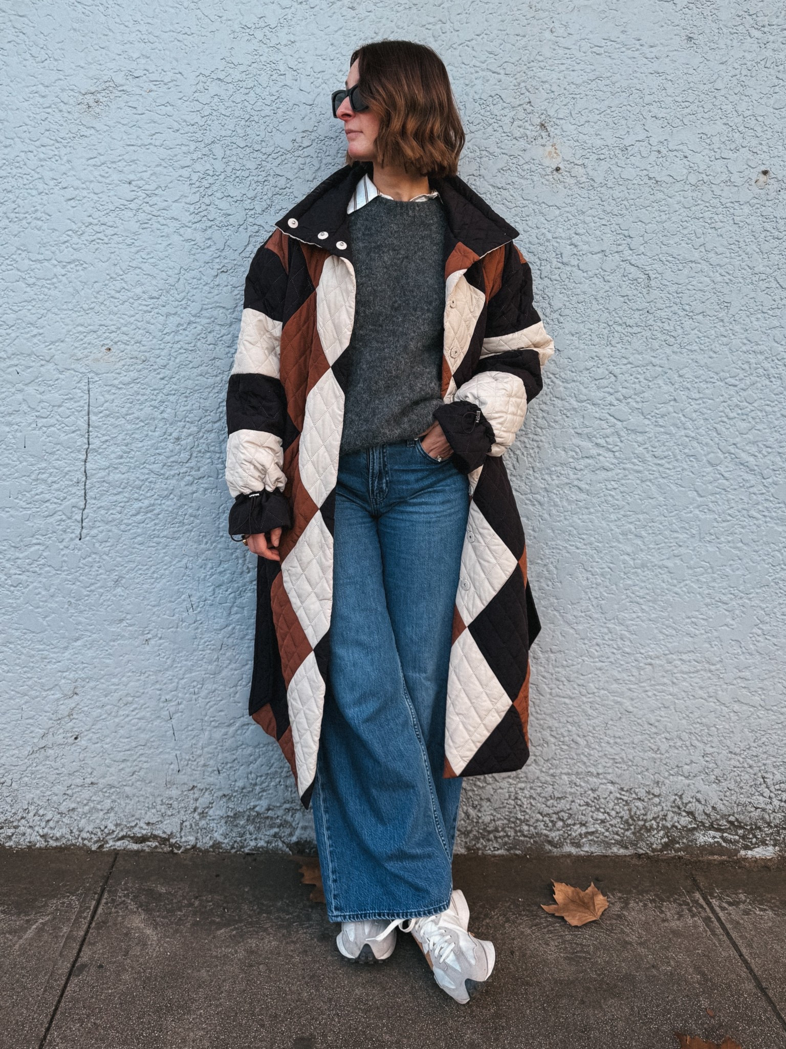 Coat - Stella Nova. Bought preloved wearing a small. 
Jeans - Uniqlo. Wearing my usual size 26
Sweater - Everlane. Wearing my usual size small
Shirt - Foxwood cloying. Wearing a size 8 tts 
Sneakers - New Balance. Suggest trying these on as the unisex sizing an are different to women’s

#LTKnewzealand #LTKautumn #LTKaustralia