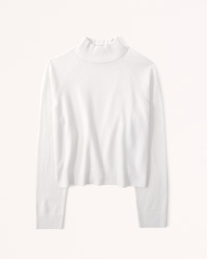 Women's Cashmere Mockneck Sweater | Women's Tops | Abercrombie.com | Abercrombie & Fitch (US)