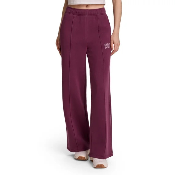 Reebok Women's Game Day Fleece Contrast Stitch Wide Leg Pant, Sizes XS-4X | Walmart (US)