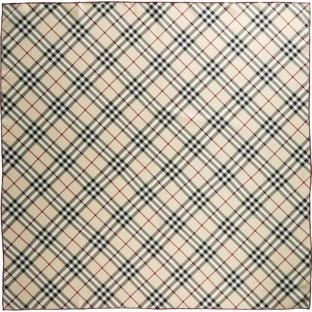 burberry Check Silk Twill Scarf Scarf in Stone at Nordstrom | Nordstrom