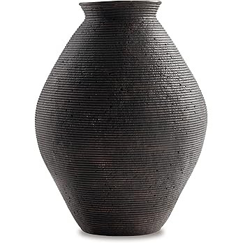 Signature Design by Ashley Hannela 17" Modern Distressed Polyresin Vase, Antique Brown | Amazon (US)