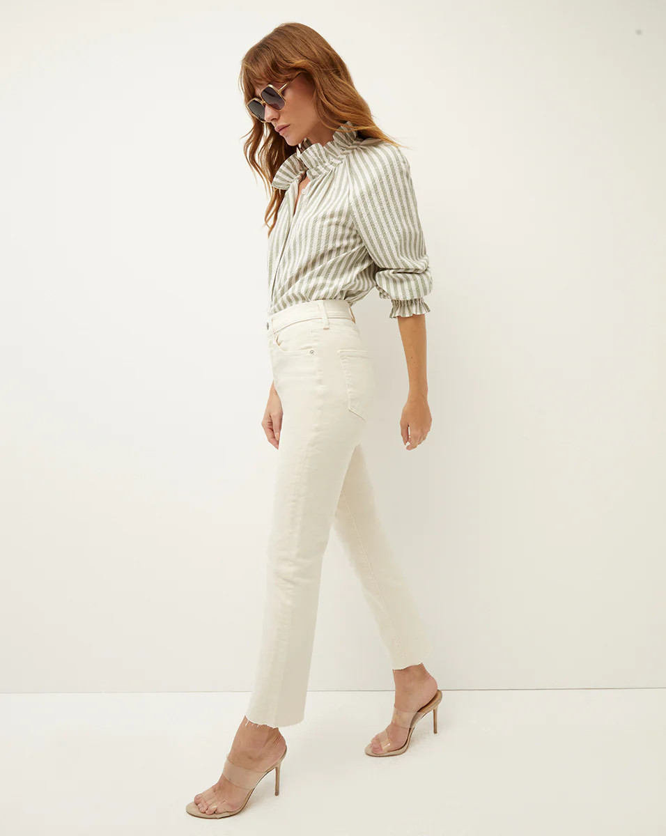 Ryleigh Slim-Straight Jean | Raw Hem | Veronica Beard