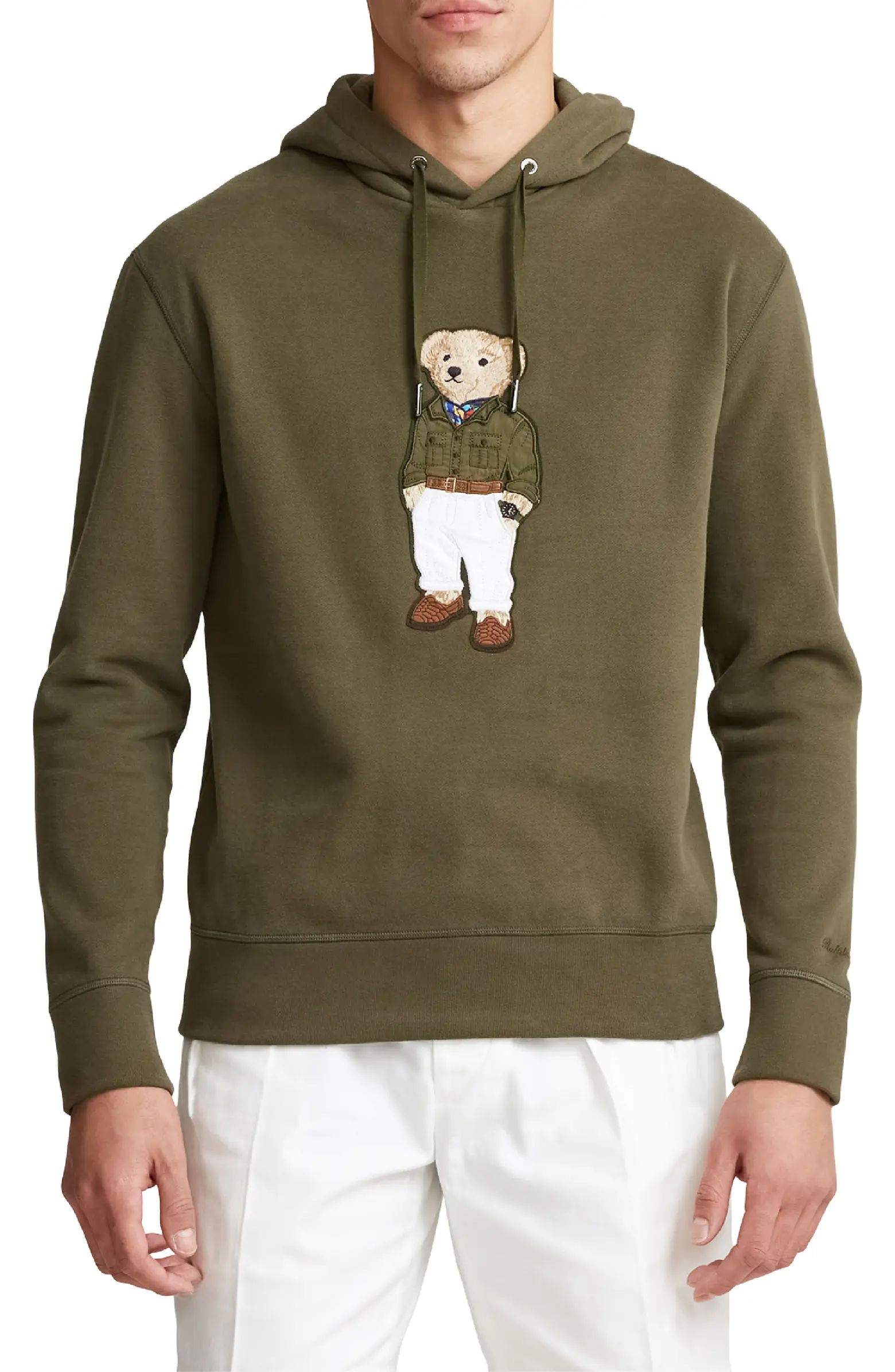 Bear Patch Cotton Hoodie | Nordstrom