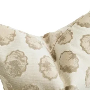 Beige Medallion Cut Velvet Pillow Cover | Etsy (Global)
