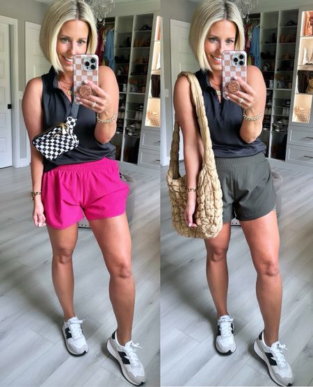 These are 2 pair of @amazon shorts you are gonna want to have this summer!!! Cute and functional!!!
Top and shorts sized up to medium 
Shoes TTS

#LTKFitness #LTKStyleTip #LTKFindsUnder50