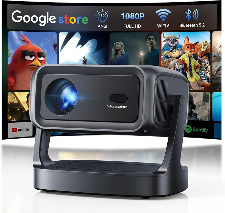 4K Projector with WiFi and Bluetooth, 1800 ANSI Outdoor Movie Projector with Built-in 10,000+ App... | Amazon (US)