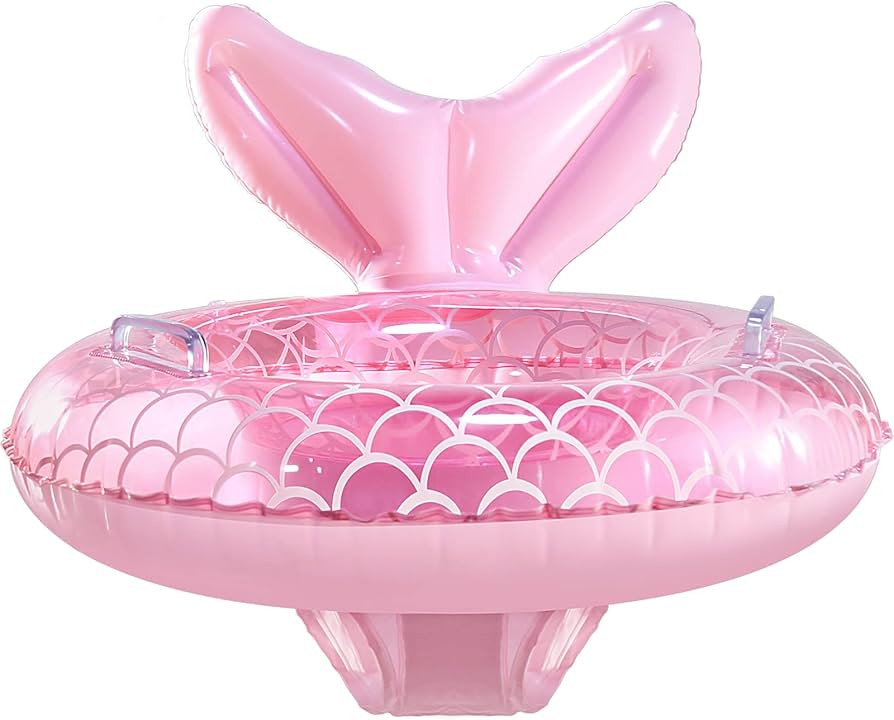 KISSHAKE Baby Pool Float, Baby Swim Float, Mermaid Baby Swimming Float, Smart Swim Trainer, Infla... | Amazon (US)
