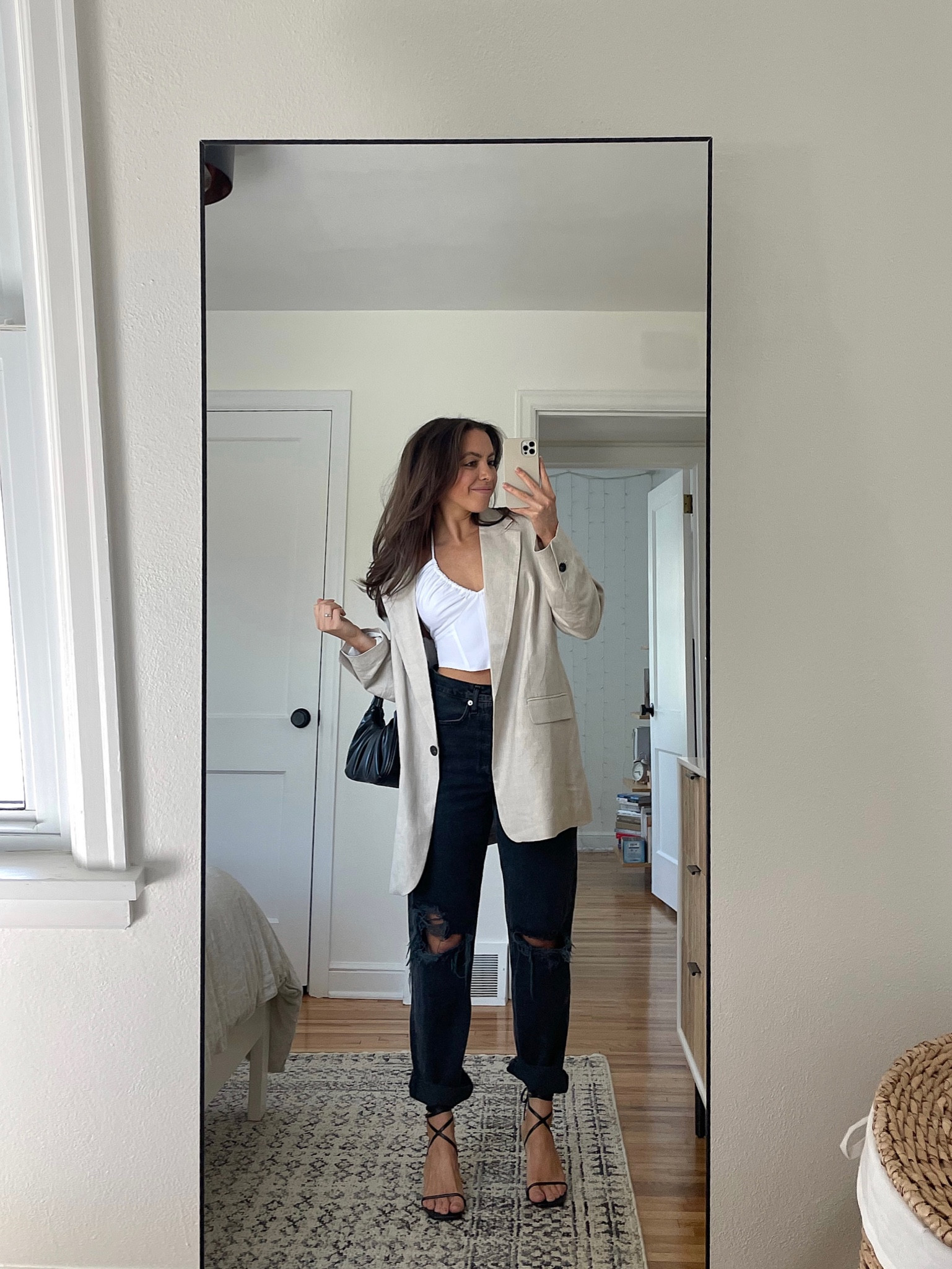 Blazer is H&M (exact is linked but out of stock so I linked a similar look as well.)

Top is Cider

Jeans are Agolde 90s mid ride loose, tailored slightly in the waist (my ride or fricken die 🤌🏼)

Lace up heels are old from Shein but linked similar 🫶🏼 (Shein shoe quality is actually surprisingly good!)

#LTKunder50 #LTKfit #LTKunder100