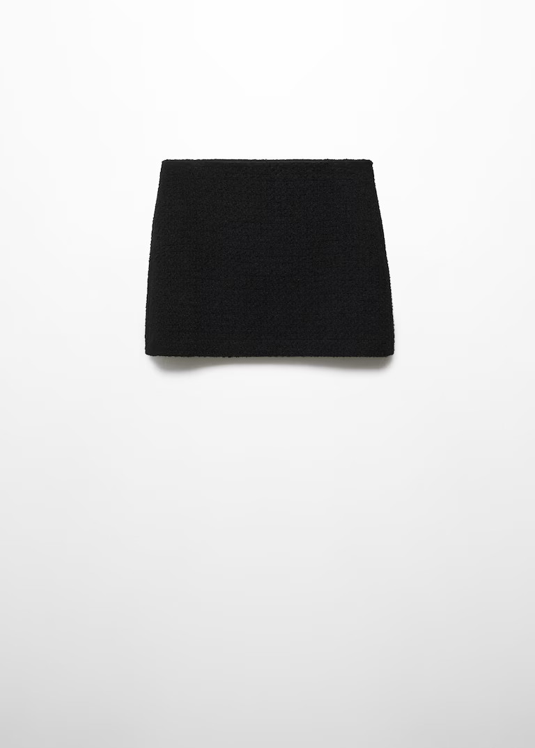 Gemêleerde tweed rok -  Dames | Mango Nederland | MANGO (NL)