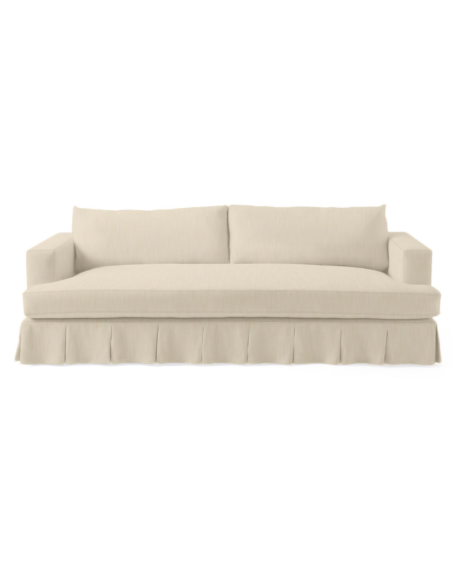 Norfolk Wide Arm Pleated Sofa | Serena and Lily