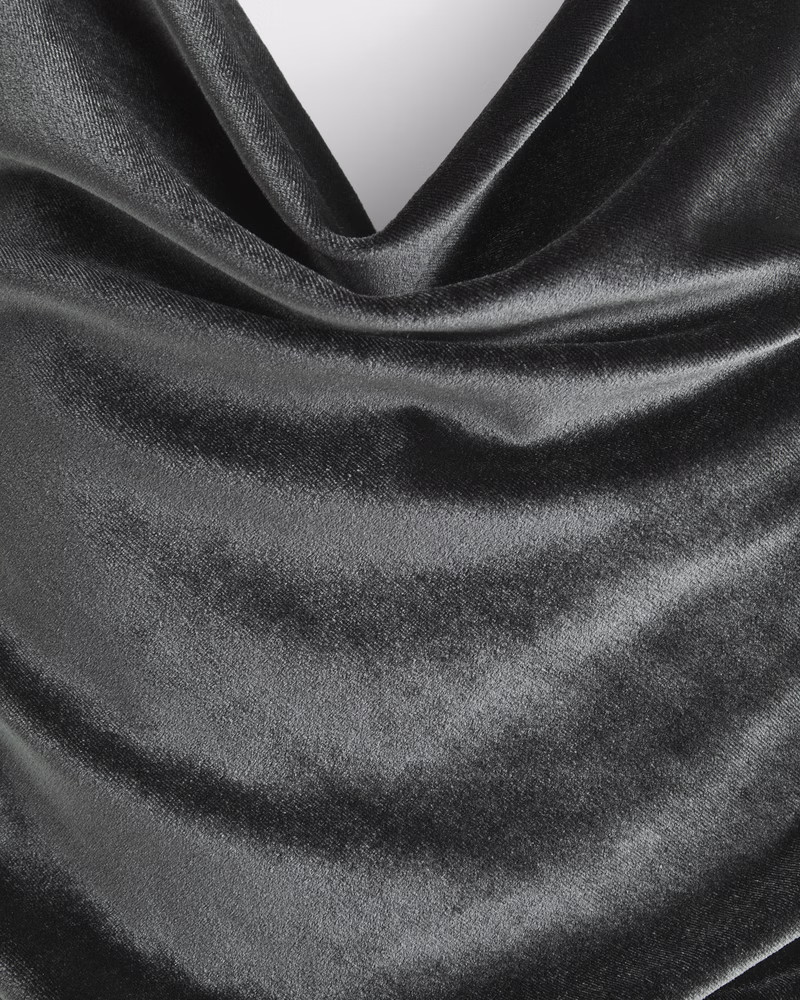 Women's Velvet Open-Back Midi Dress | Women's New Arrivals | Abercrombie.com | Abercrombie & Fitch (US)