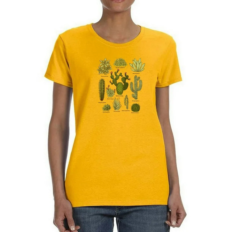 Plants And Cacti T-Shirt Women -Smartprints Designs, Female Medium | Walmart (US)