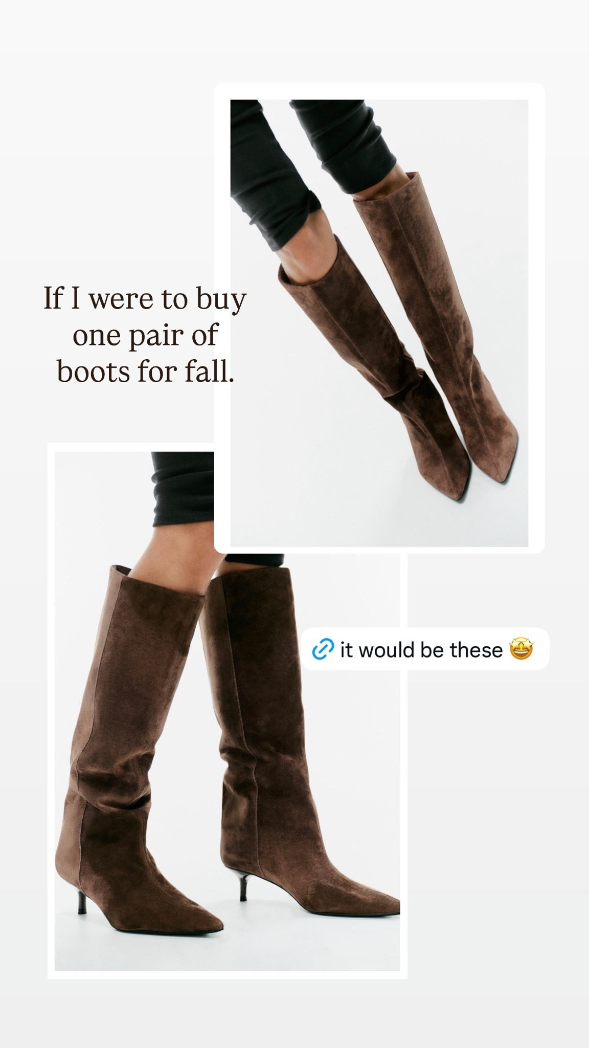 Suede kitten heel boots for fall