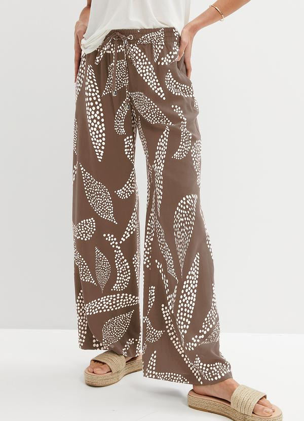 bonprix - Calça Folhagem Pontilhada em Linho | Posthaus (BR)