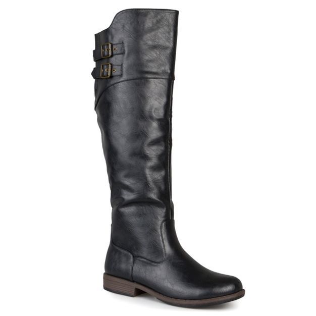 Journee Collection Womens Tori Stacked Heel Riding Boots | Target