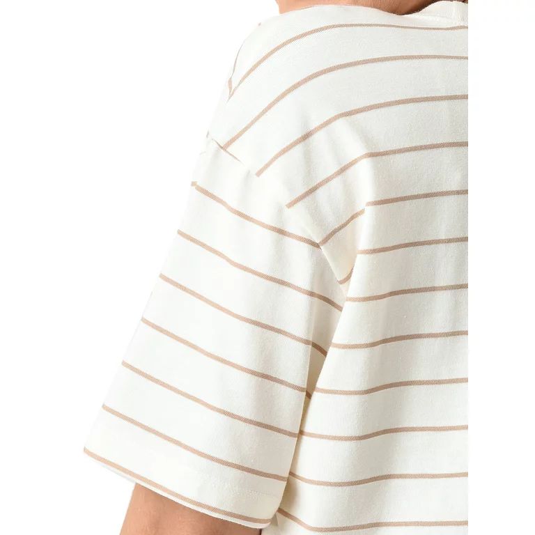 Time and Tru Womens Pima Cotton Boyfriend T-shirt | Walmart (US)