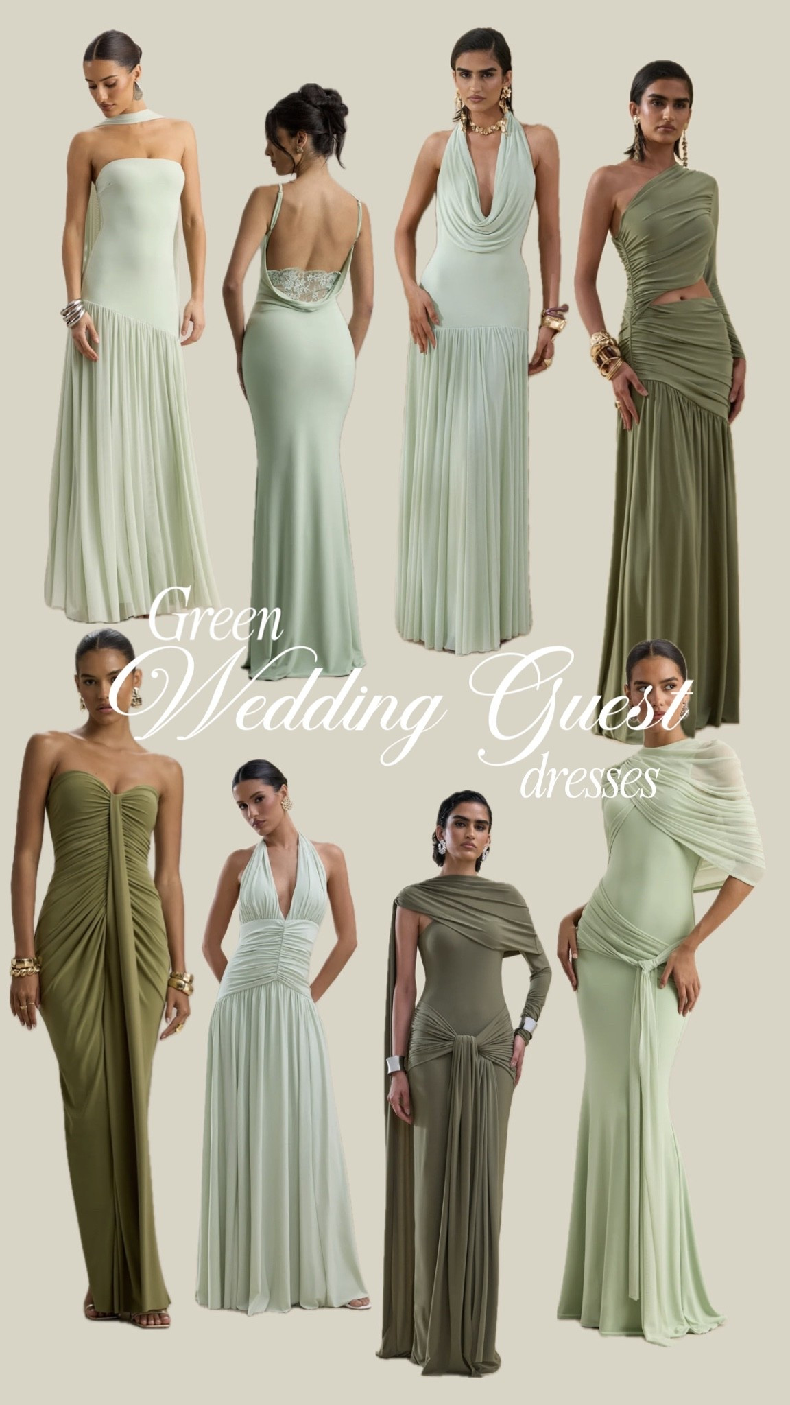 Green Wedding Guest dresses 👗✨