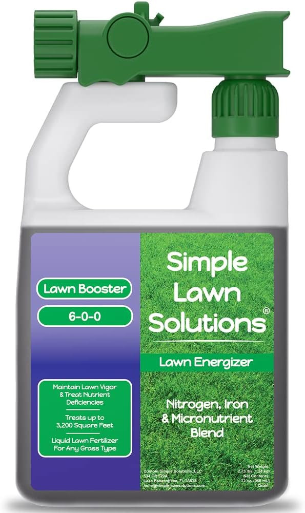 Commercial Grade Lawn Fertilizer with Iron- Liquid Fertilizer Spray- Nitrogen and Iron for Deeper... | Amazon (US)