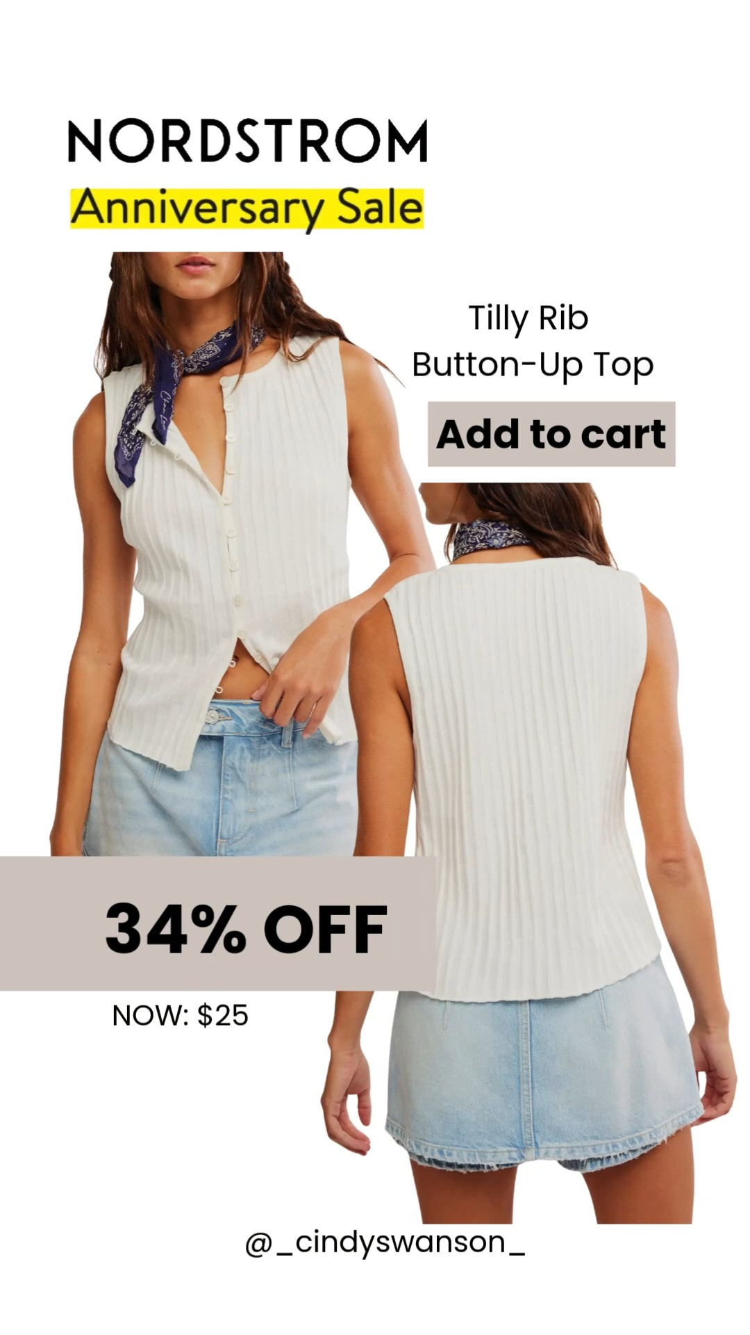 This ribbed button-up sweater tank is a Nordstrom Anniversary Sale favorite! At just $25 (34% off), it’s soft, flattering, and easy to style now with denim shorts or later under jackets and cardigans for fall.

💡 LTK MADE EASY
❤️ Heart = Support my posts!
🔖 Save = Get sale & restock alerts
📋 Lists = Keep favorites organized
📲 Share = Send lists and products to a friend. Hello, Christmas List!
💬 Comment = Ask me anything about what I’m wearing.:-) 

 #LTKootd #LTKOver40 #LTKSaleAlert