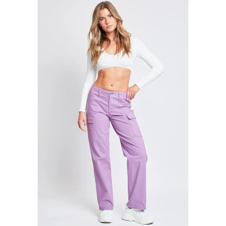 YMI Jeans Women’s High Rise Straight Leg Cargo Pants | Walmart (US)