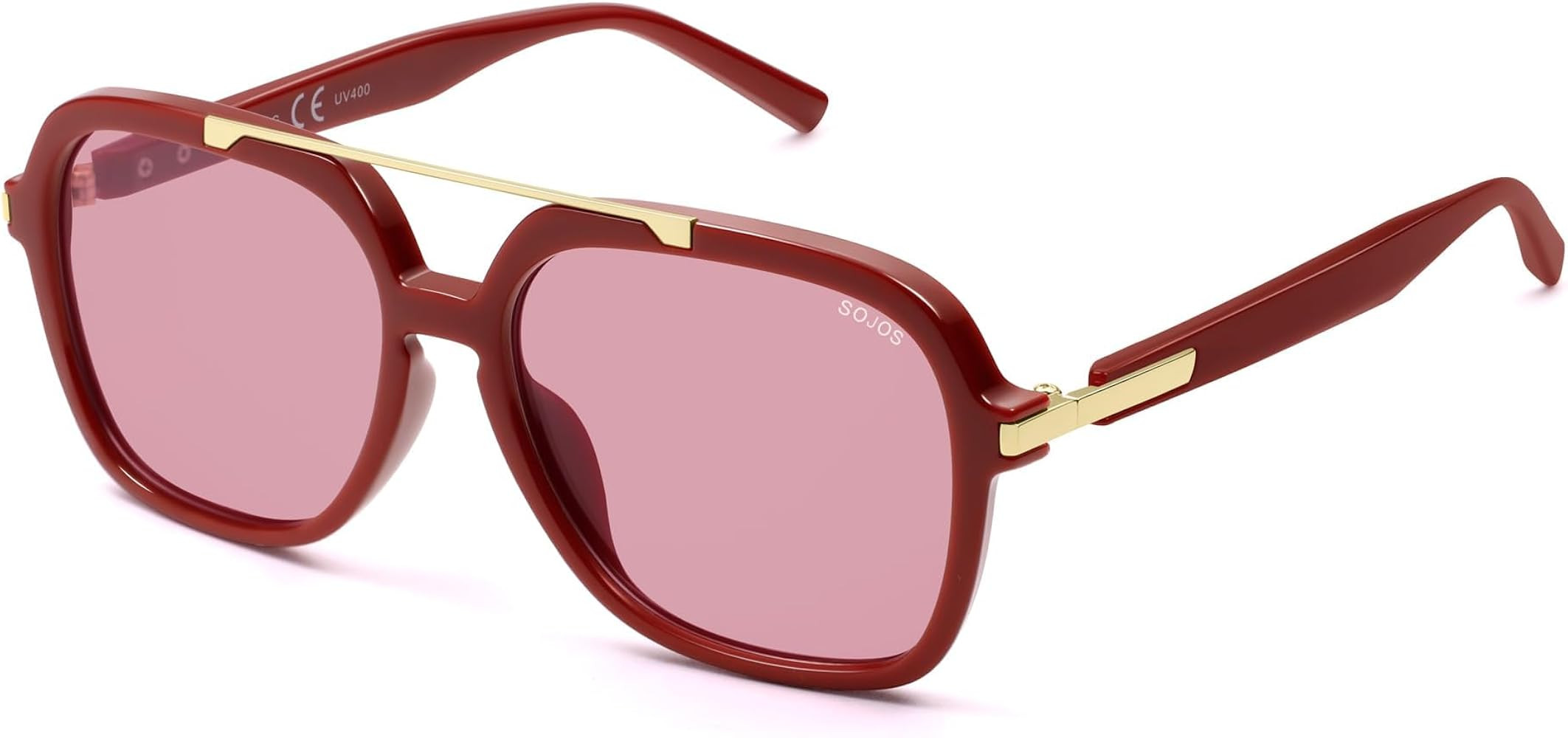 SOJOS Big Trendy Polarized Aviator Sunglasses for Women Men, 80s 90s Retro Square Aviators Sun Gl... | Amazon (US)