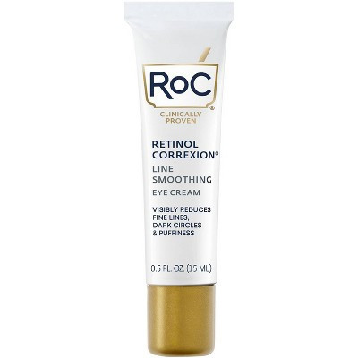 RoC Retinol Correxion Line Smoothing Anti-Aging Wrinkle Eye Cream for Dark Circles & Puffy Eyes - 0.5 fl oz | Target